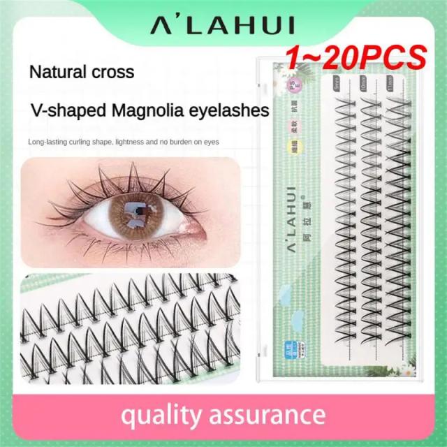 1~20PCS Lower False Eyelashes Alahui Segmented Portrait Natural Simulation Curling on Productcaster.