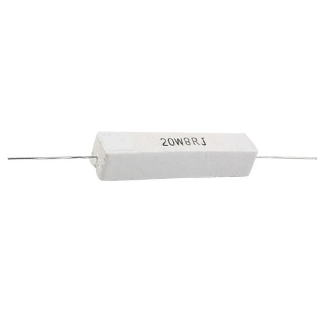 8 Pcs Wire Wound Ceramic Cement Resistor 8 Ohm 20W 5% on Productcaster.