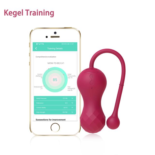 Wireless APP Control Kegel Balls Vaginal Vibator Ben Wa Remote Control Tighten Trainer for Women G-Spot Sex Toys for Couples on Productcaster.