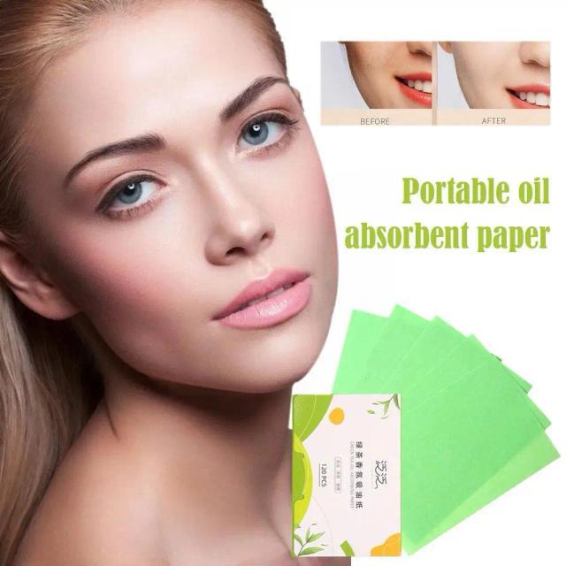 120 Sheets Oil Absorbing Paper Absorb The Grease Remove Skin Clean Facial Moisture Essential Paper The The While Shine Reta N5O2 on Productcaster.