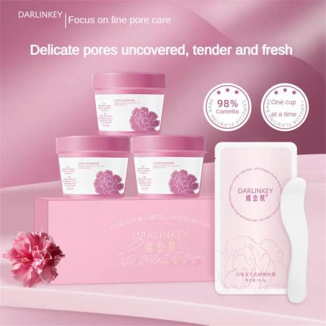 9pcs Camellia Soft Mask Pore Conditioning Deep Cleansing Shrink Pore Hydrating Moisturizing Smear Mask Facial Skin Care Tool on Productcaster.