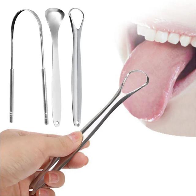 1pcs Tongue Scraper Cleaner Stainless Steel Tongue Cleaning Tools Washable Tongue Scrubber Oral Hygiene Tool Accessories on Productcaster.