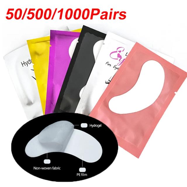 50/500/1000pcs Hydrogel Patches for Eyelashes Building Eyelash Extension Under Eye Pads Lash Stickers Beauty Tools Wholesale on Productcaster.