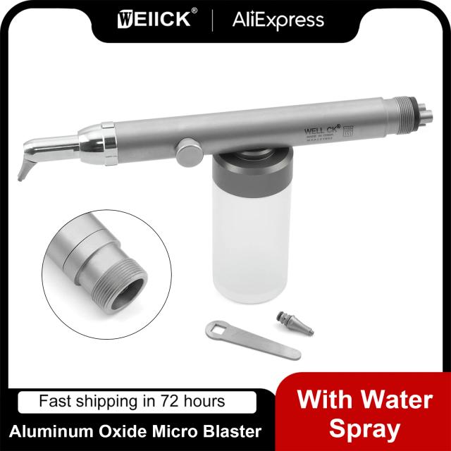 WellCK Dental Aluminum Oxide Micro Blaster with Water Spray Microetcher Alumina Sandblasting Gun Air Polisher Dentist Equipment on Productcaster.