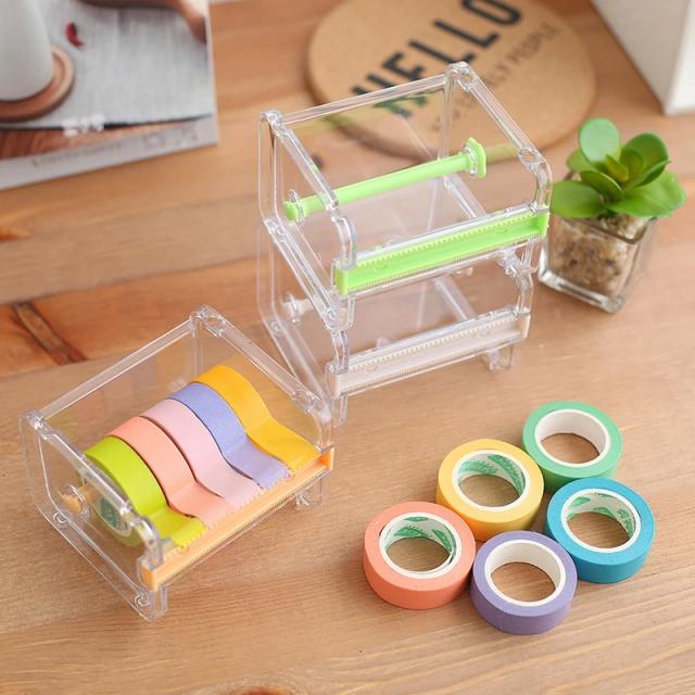 GUGCGV Stationery Masking Tape Cutter Tape Storage Organizer Cutter Office Tape Dispenser Office Supplies on Productcaster.