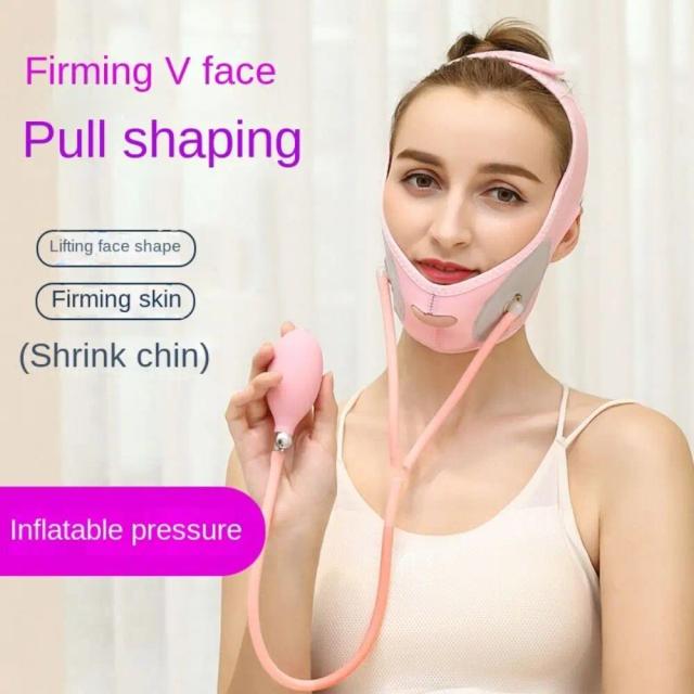 Face Thinning Inflatable Face Slimming Band Lift Shaping V-Line Cheek Face-Lift Mask Massager Beauty Tool Shrink Jaw on Productcaster.