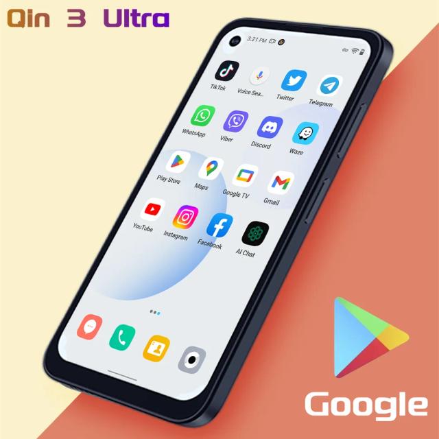 Global Version Qin 3 Ultra Add Google MTK G99 5.02 Inch 8GB 256GB Wifi Bluetooth 5.2 Fingerprint Unlock Touch screen Smart Phone on Productcaster.