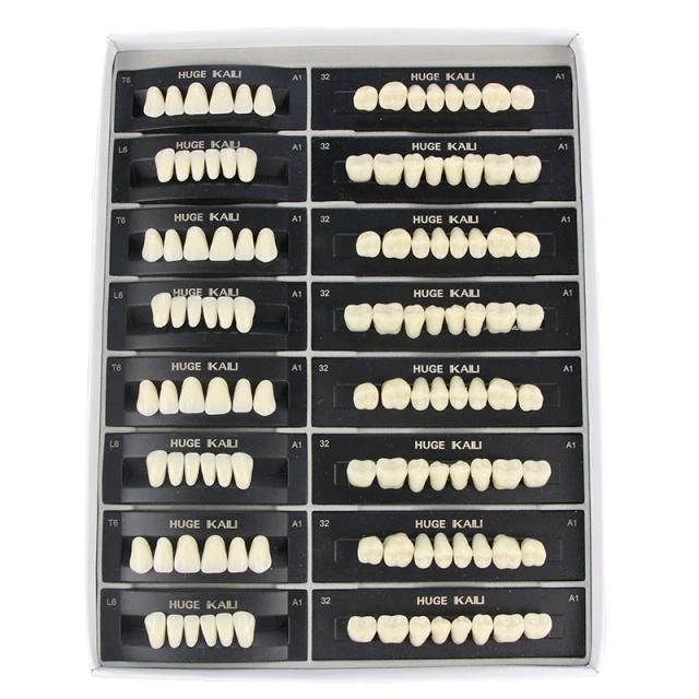 4 Sets/box Dental Resin Teeth Full Mouth False Tooth Dentistry Material 2 Layers T2 T4 T6 T8 T10 A2/3 Color Dentist Supplies on Productcaster.