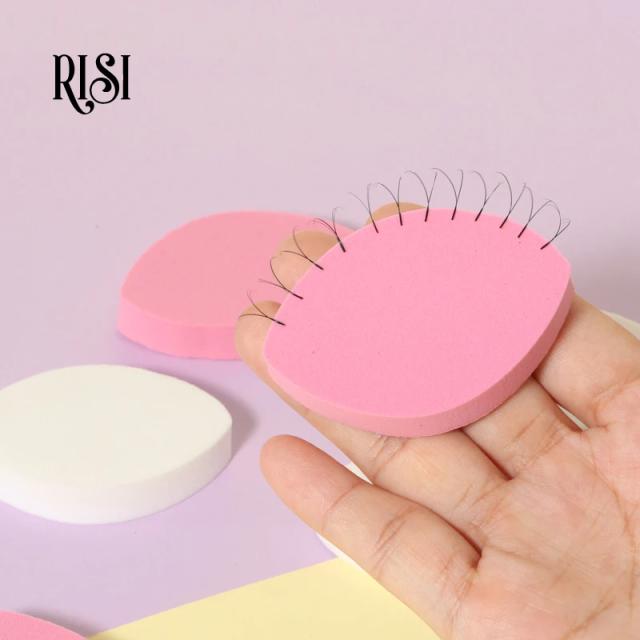 RISI Eyelash Extension Practice Sponge Eye Shaped Training Lash Extension Practice Sponge on Productcaster.