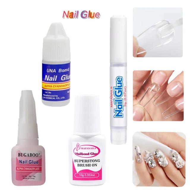 2/10ML Nail Glue for Acrylic Fast Drying Adhesive Rhinestone Decoration False Tips Nail Art Glue Manicure Accessories Nails Glue on Productcaster.