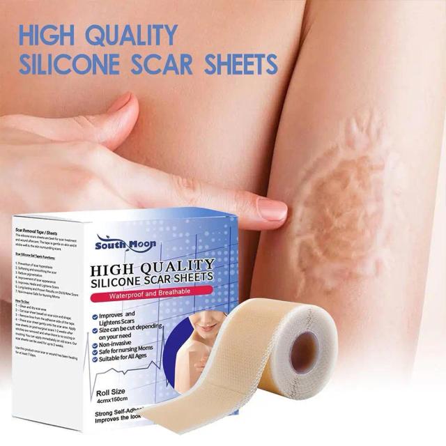 1PCS Silicone Scar Patch Painless Scar Repair Tape Roll Effective Scar Removal Strips for C-Section Keloid Surgery Burn Acn E1H3 on Productcaster.