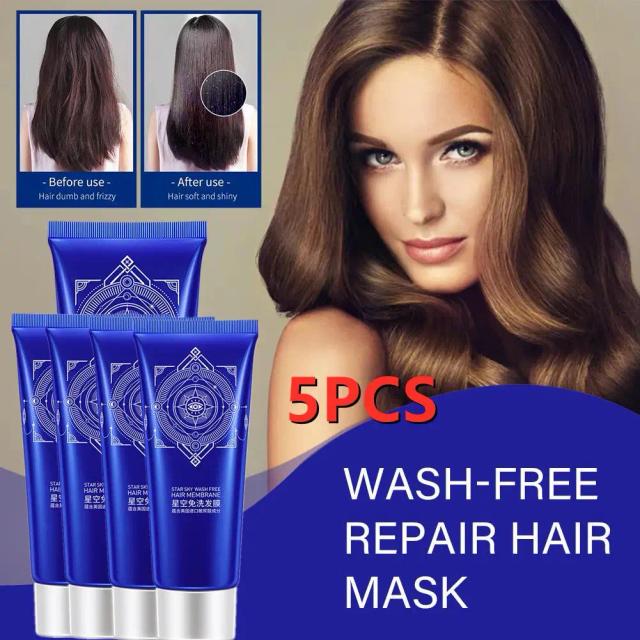 5X80g Keratin Hair Mask Magical 5 Seconds Repair Damage Frizzy Treatment Scalp Hair Root Shiny Balm Straighten Soft Care Product on Productcaster.