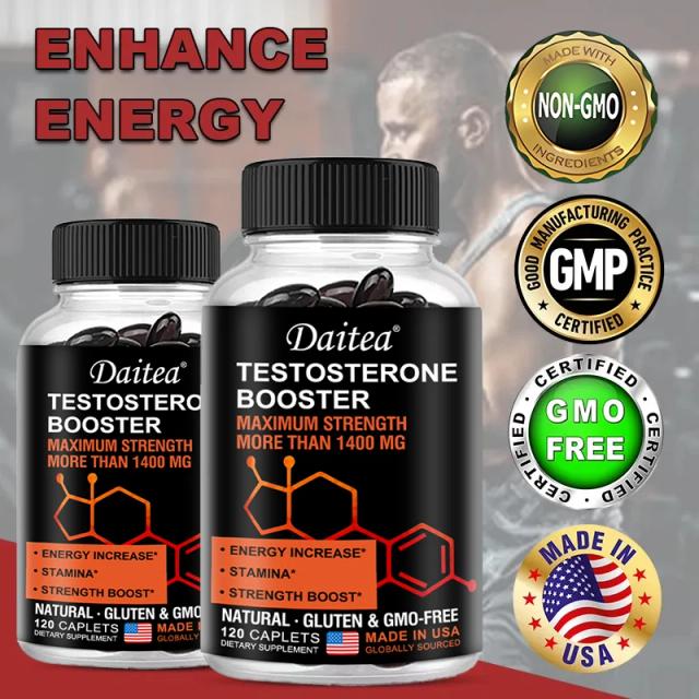 Testosterone Boosting Supplement - Increased Blood Flow & Size, Energy, Endurance, Strength Improvement - Tested Booster for Men on Productcaster.