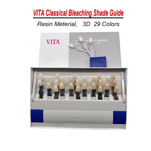 Vita Classical 29 Colors Teeth Whitening Bleach Shade Guide 3D Master Dental Comparing Resin Model Toothguide Colorimetric Plate on Productcaster.