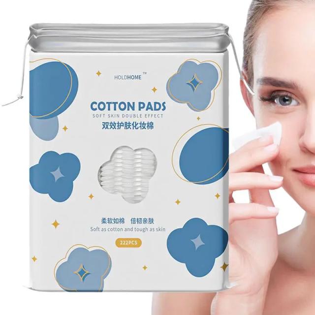 Cotton Pads For Makeup Removal Skin-friendly Cotton Cosmetic Wipes 222pcs Makeup Remover For Foundation Blush Concealer on Productcaster.