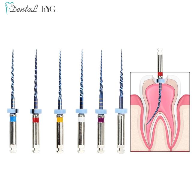 6pcs/Box Dental Heat Activated Canal Root Files SX-F3 21mm Dentist Tools Can Bend for Preparing Root Canal Treatment on Productcaster.