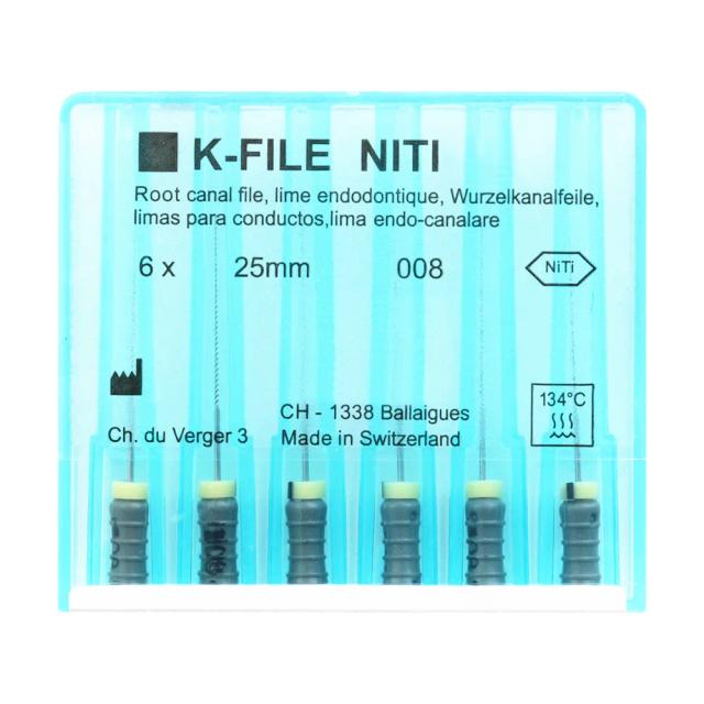 6pcs/Pack 21/25mm Dental K-FILE NiTi Flexible Endo Root Canal K Files Hand Use Endodontic Nickel Titanium Dentistry Products on Productcaster.