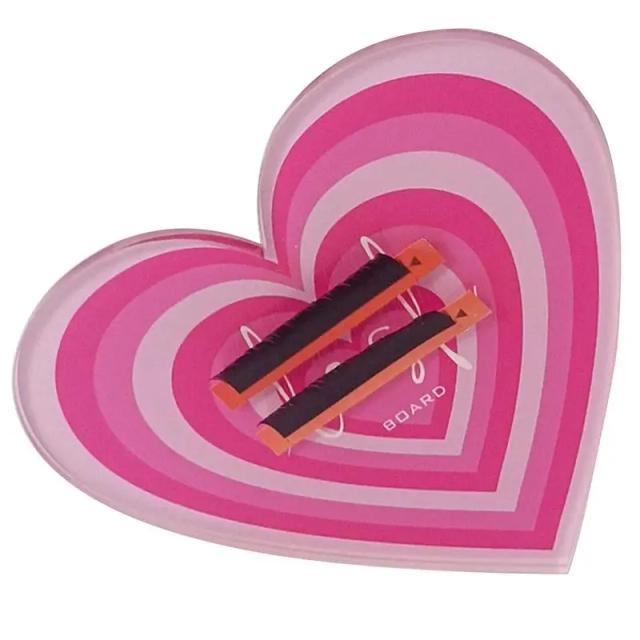 2D Acrylic Eyelash Board Eyelash-Tray Eyelash Heart Shape Pink Tray Strip Individual Eyelash Extensions Hand Plate Lash Pallet on Productcaster.