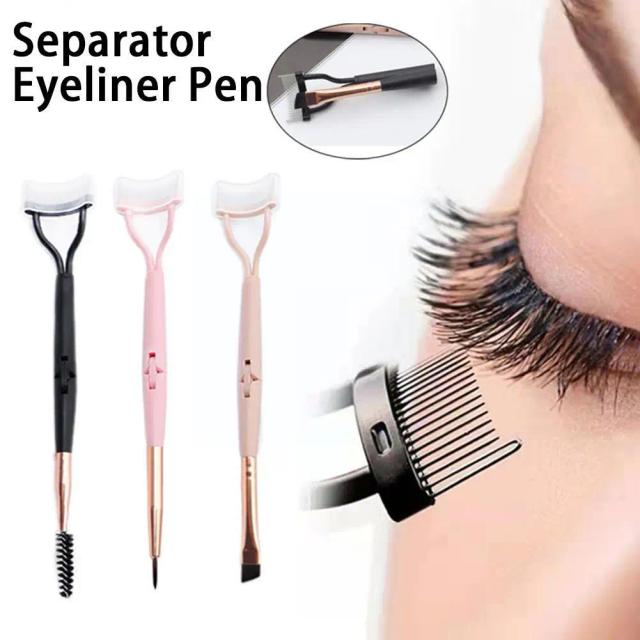 Double Head Eyelash Curler Beauty Makeup Lash Separator Foldable Mascara Beauty Makeup Cosmetic Metal Curl Tool Eyelash Bru D3X6 on Productcaster.