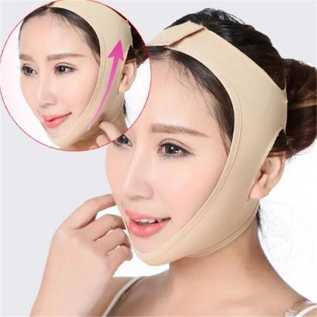 Elastic Face Slimming Bandage V Line Face Shaper Women Chin Cheek Lift Up Belt Facial Massager Strap Face Beauty Skin Care Tools on Productcaster.