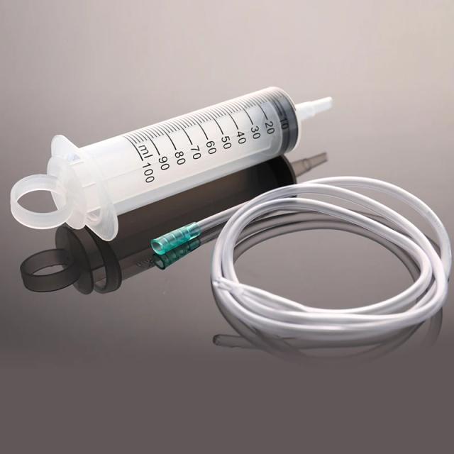 1pcs 100ml Large Capacity Syringe Reusable Pump Measuring With 1m Tube Feeding on Productcaster.