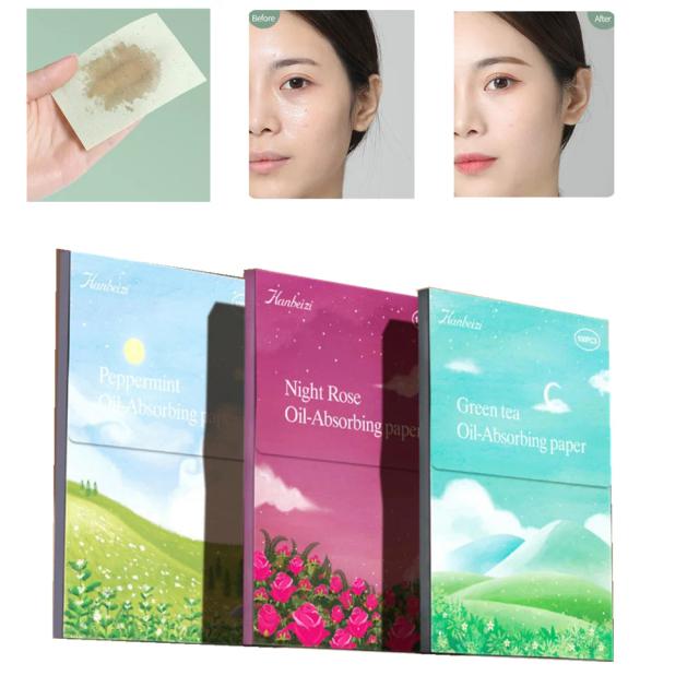 100Pcs Face Oil Blotting Paper Protable Face Wipes Facial Cleanser Oil Control Oil-absorbing Sheets Blotting Tissue Makeup Tools on Productcaster.