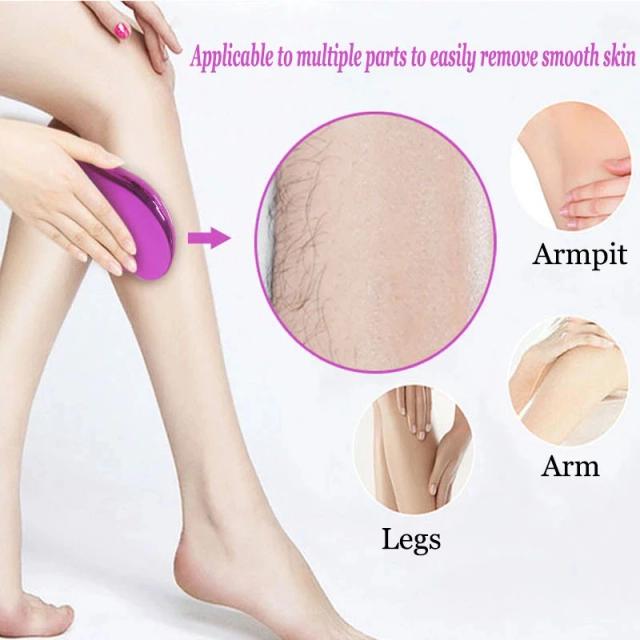 Hair Removal Eraser Hot Crystal Physical Glass Hair Remover Painless Epilator Easy Cleaning Reusable Body Care Depilation Tool on Productcaster.