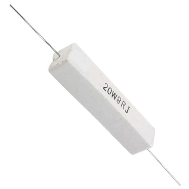 8 Pcs Wire Wound Ceramic Cement Resistor 8 Ohm 20W 5% on Productcaster.