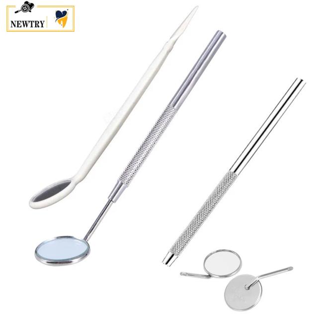 1/5Pcs Stainless Steel Dental Mirror 16cm Oral Hygiene Care Tool Dentist Clinic Teeth Whitening Clean Inspection Mouth Mirror on Productcaster.