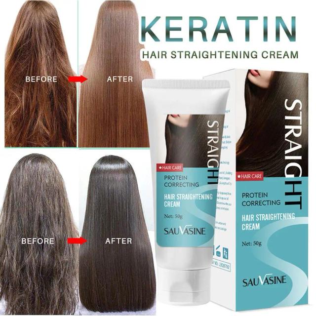 50g Hair Straightening Cream Keratin Smoothing Anti-Frizz Damaged Hair Lasting Repair Mask Replenish Care Pro Essence Insta J1Z5 on Productcaster.