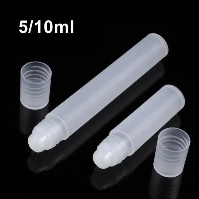 1PC Refillable Empty Perfume Roller Ball Bottle Portable Frosted Plastic Essential Oil Bottles Transparent Travel Mist Container on Productcaster.