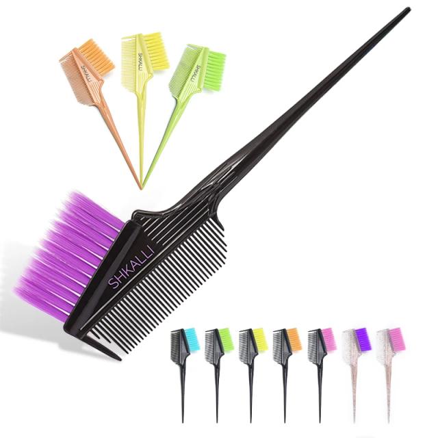 Glittering hair dye brush, stylish soft bristles, professional salon hair dye tool, hair coloring brush on Productcaster.