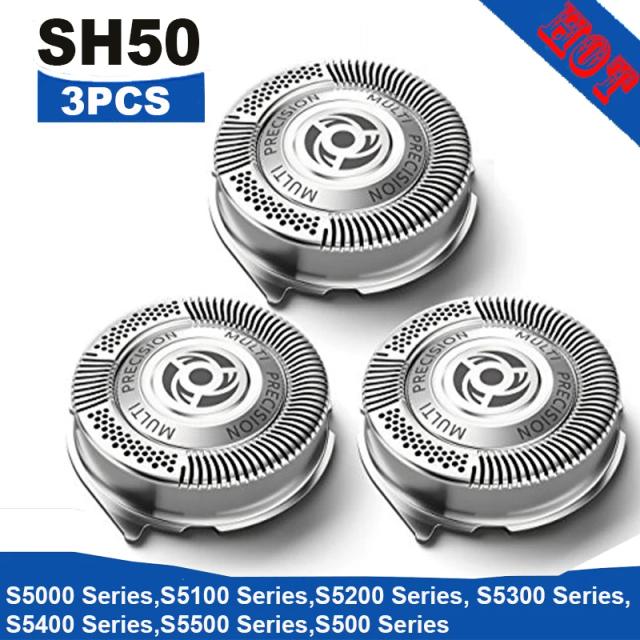 3PCS Replacement Shaver Head SH50 for Philips Razor Blade SH50/52 S5380 S5571 S5420 S5090 S5000 S510 S530 SH30-5 Series on Productcaster.