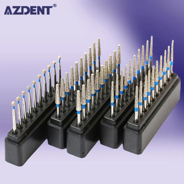 AZDENT 10pcs/box Dental Diamond Burs 1.6mm for High Speed Handpiece Super Coarse Diamond Dentist Grinding Tool Grinder on Productcaster.