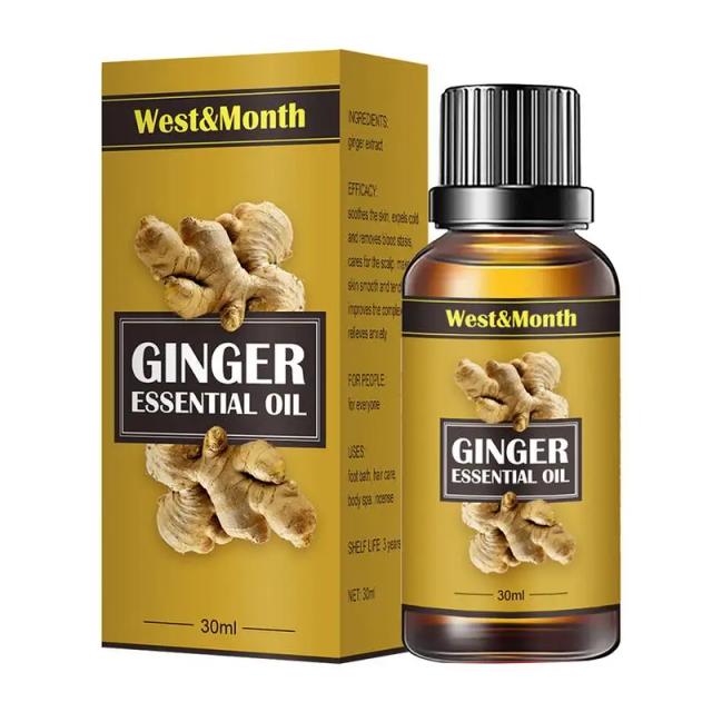 Ginger Essential Oil Natural Drainage Ginger Oil Pure And Therapeutic Grade Ginger Oil Repelling Cold And Relaxing Active Oil on Productcaster.