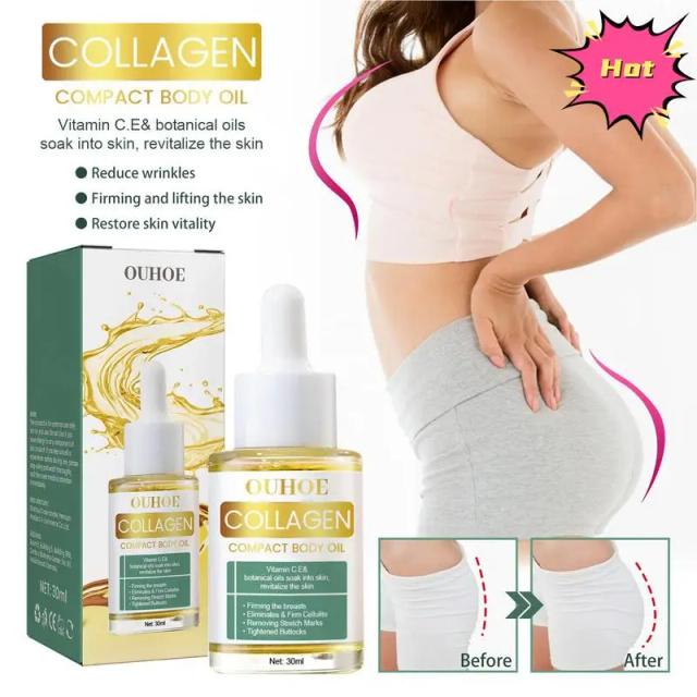 Moist Collagen Lifting Body Oil Nourishing & Hydrating Body Essential Oil Skin Care Product For Neck Shoulders Arms Thighs Legs on Productcaster.