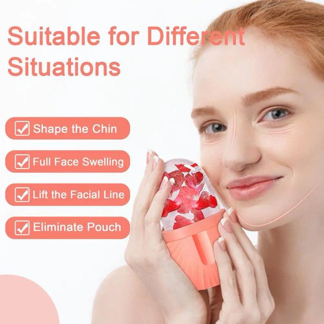 Silicone Ice Cube Trays Beauty Lifting Ice Ball Face Treatment Eye Acne Skin Contouring Tool Care Roller Reduce Facial Mass U1U3 on Productcaster.