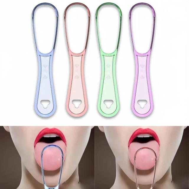 1pcs Tongue Cleaner Tongue Cleaning Scraper Reusable Oral Cleaning Scraper Multicolor Oral Hygiene Care Tongue Brush Tool on Productcaster.