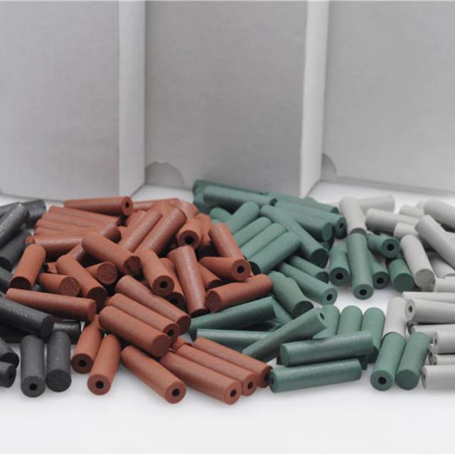 100Pcs/Box Dental Lab Silicone Rubber Polishing Burs Polishers 2.35mm Shank Mandrel 4Types Tools on Productcaster.