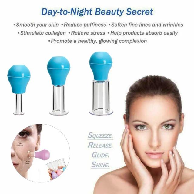 Facial Massage Cups Rubber Vacuum Cupping Skin Lifting Anti Cellulite Massager for Face Pvc Body Cups Skin Scraping Massage R2R8 on Productcaster.