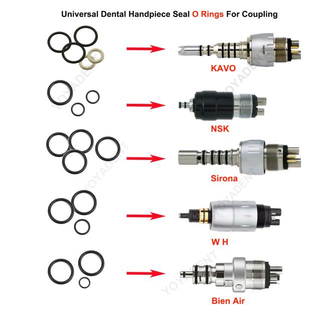 Dental Handpiece Coupler Seal O Rings For Kavo Multiflex NSK WH SIRONA Bein-Air Coupling Anti-Oil Autoclavable Universal on Productcaster.