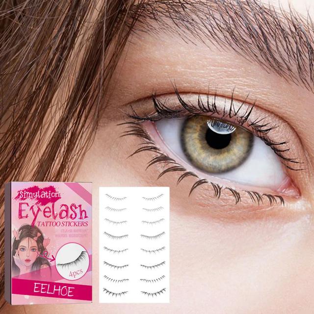 Natural Curling Faux Lashes Set Emulational Professional Eye Makeup Tools Valentine's Day Gift on Productcaster.