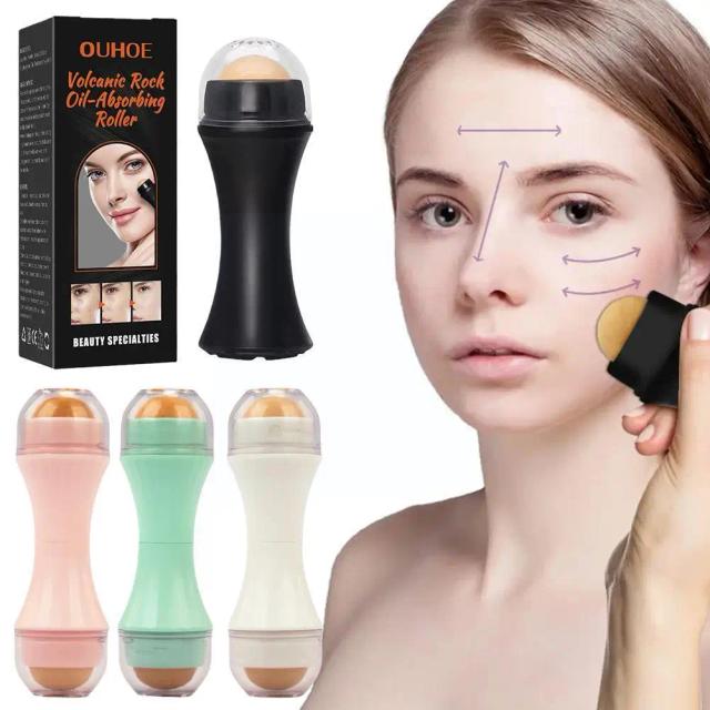 Oil Control Rolling Oily Skin Control For Face Makeup Oil Absorbing Roller Volcanic Stone Face Roller Oil Control Face Make C5V5 on Productcaster.