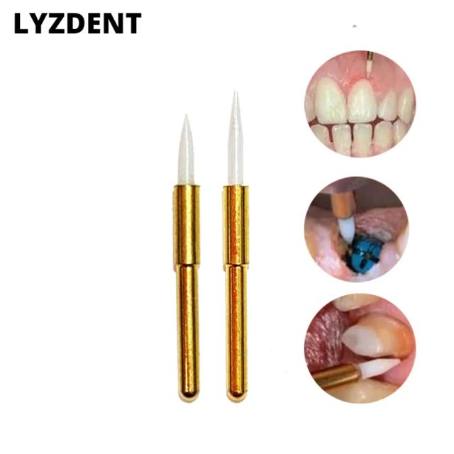 LYZDENT Dental Surgical Ceramic Soft Tissue Trimmer with 21mm 23mm Length for Gingival Retraction Dental Dentistry Implant Tools on Productcaster.