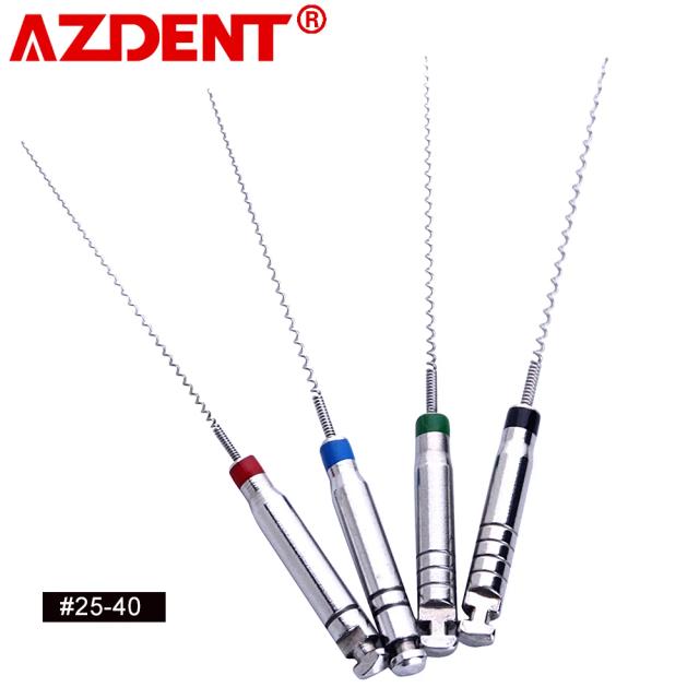 4pcs/Box AZDENT 25mm 25#-40# Dental Rotary Paste Carriers Spiral Filler Lentulo Assorted Engine Filling Paste Dentistry Tool on Productcaster.