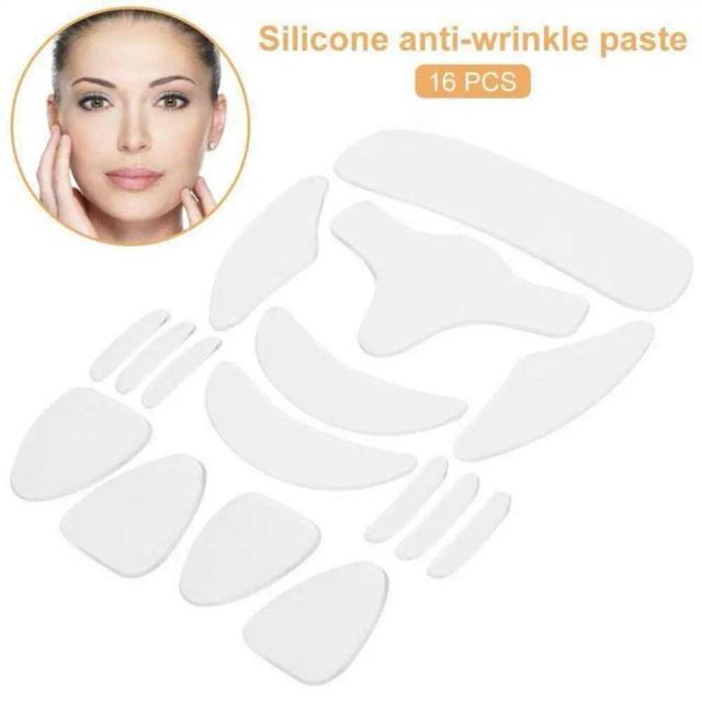 Reusable Silicone Wrinkle Removal Sticker Facial Lifting Strips Set Forehead Neck Line Remover Eye Patches Anti Aging Skin Pads on Productcaster.