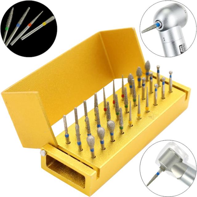 30Pcs Aluminium Dental Burs Diamond Set High Speed Sanding Teeth Polishing Drill Instrument Teeth Whitening Dentisry Tool on Productcaster.