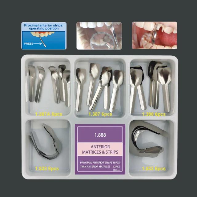 Dental Proximal Anterior Strips Large Small Twin Anterior Matrices Matrix Systems TOR Dental Restoration Materials on Productcaster.