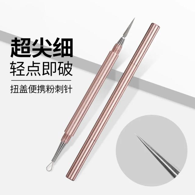 Face Skin Care Tool Aluminum Needle Double Head Twisted Acne Needle Stainless Steel Acne Needle Beauty Tool Blackhead Remover on Productcaster.