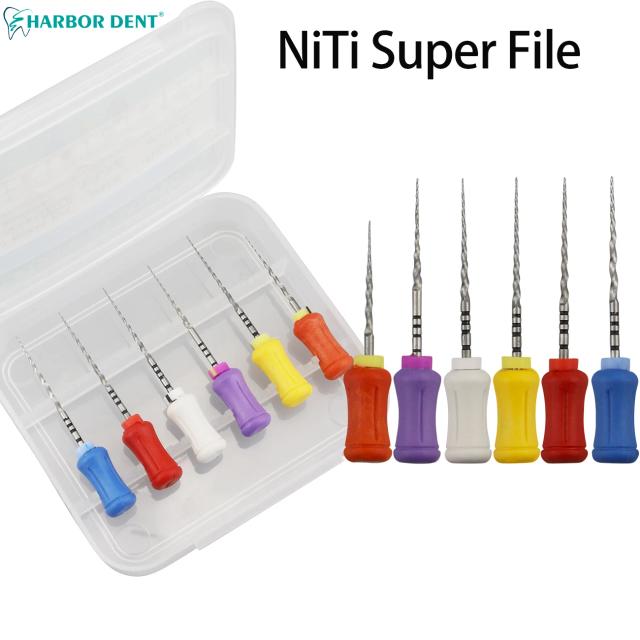 6pcs/Box Dental Bendable NiTi Hand Use Super Files Dentist Root Canal Files Length 19mm 25mm Shaping Finishing Tools on Productcaster.